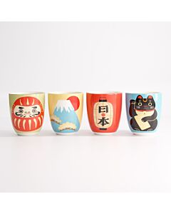 Tekopper gave&aelig;ske med 4 styk - Kawaii design