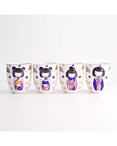 Tekopper gave&aelig;ske med 4 styk - Maiko
